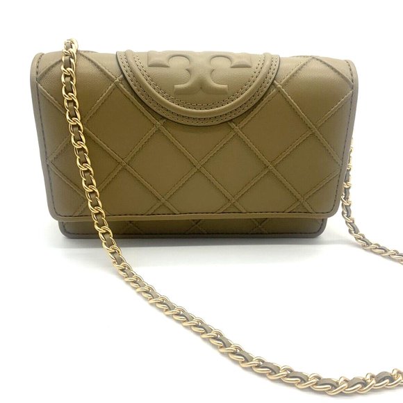 Tory Burch Fleming Woven Chain Wallet Shoulder Bag - Picture 1 of 6